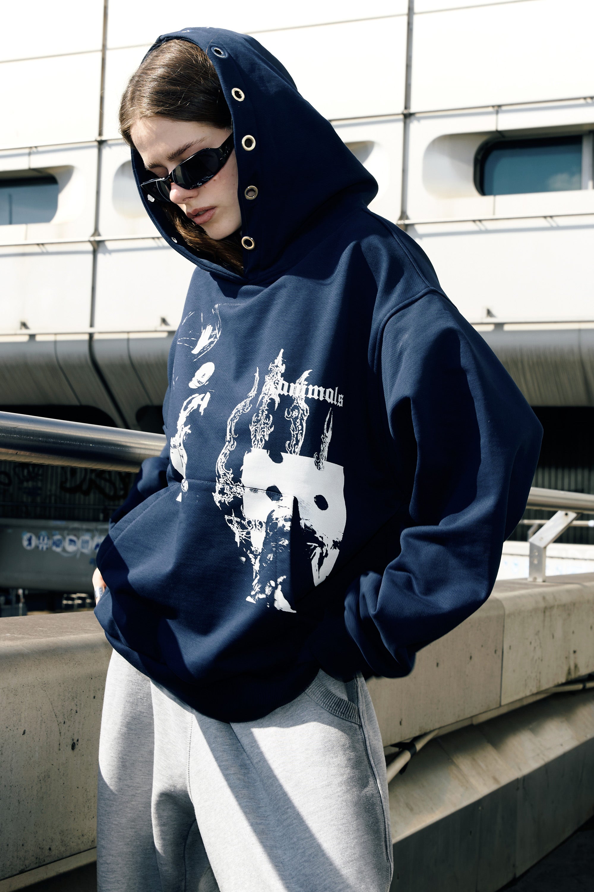 SAMPLE MASK navy hoodie