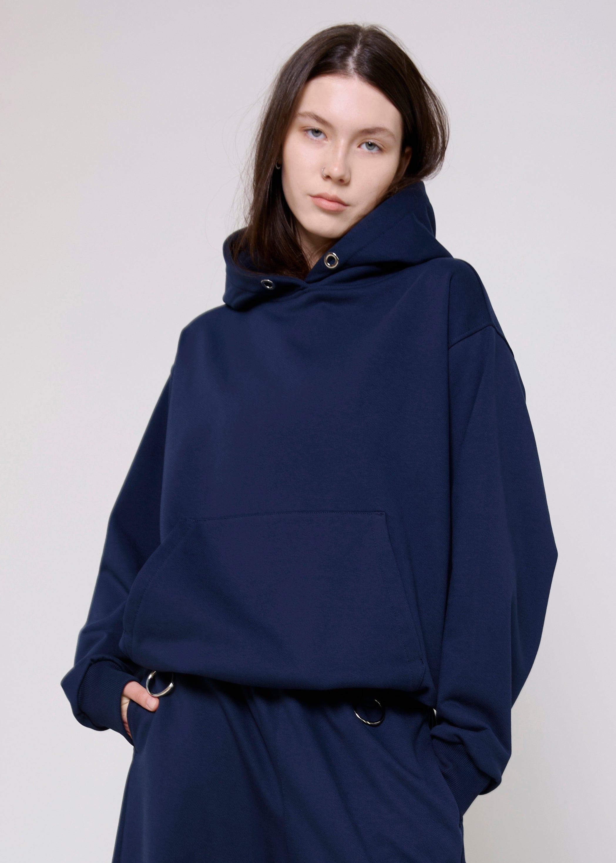 BASIC navy hoodie