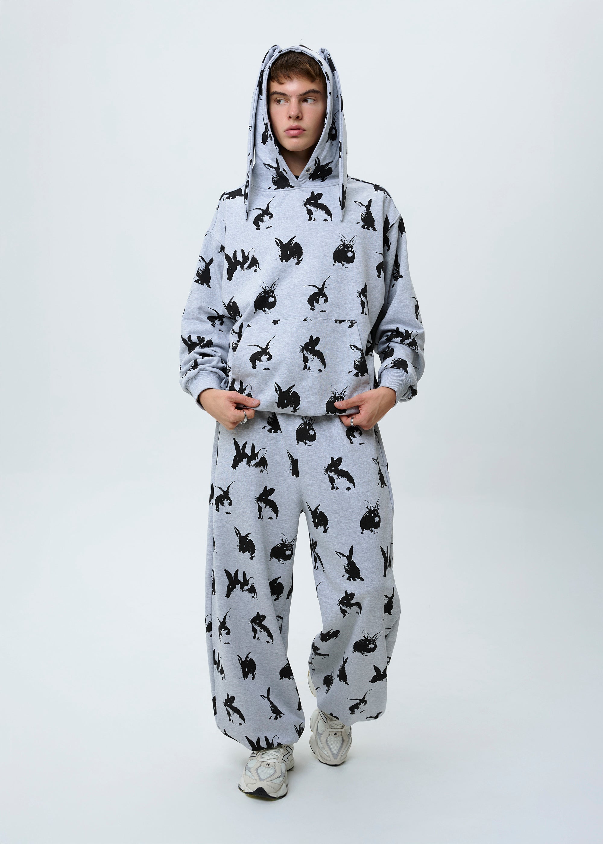 BASIC & BUBBLE RABBIT grey set