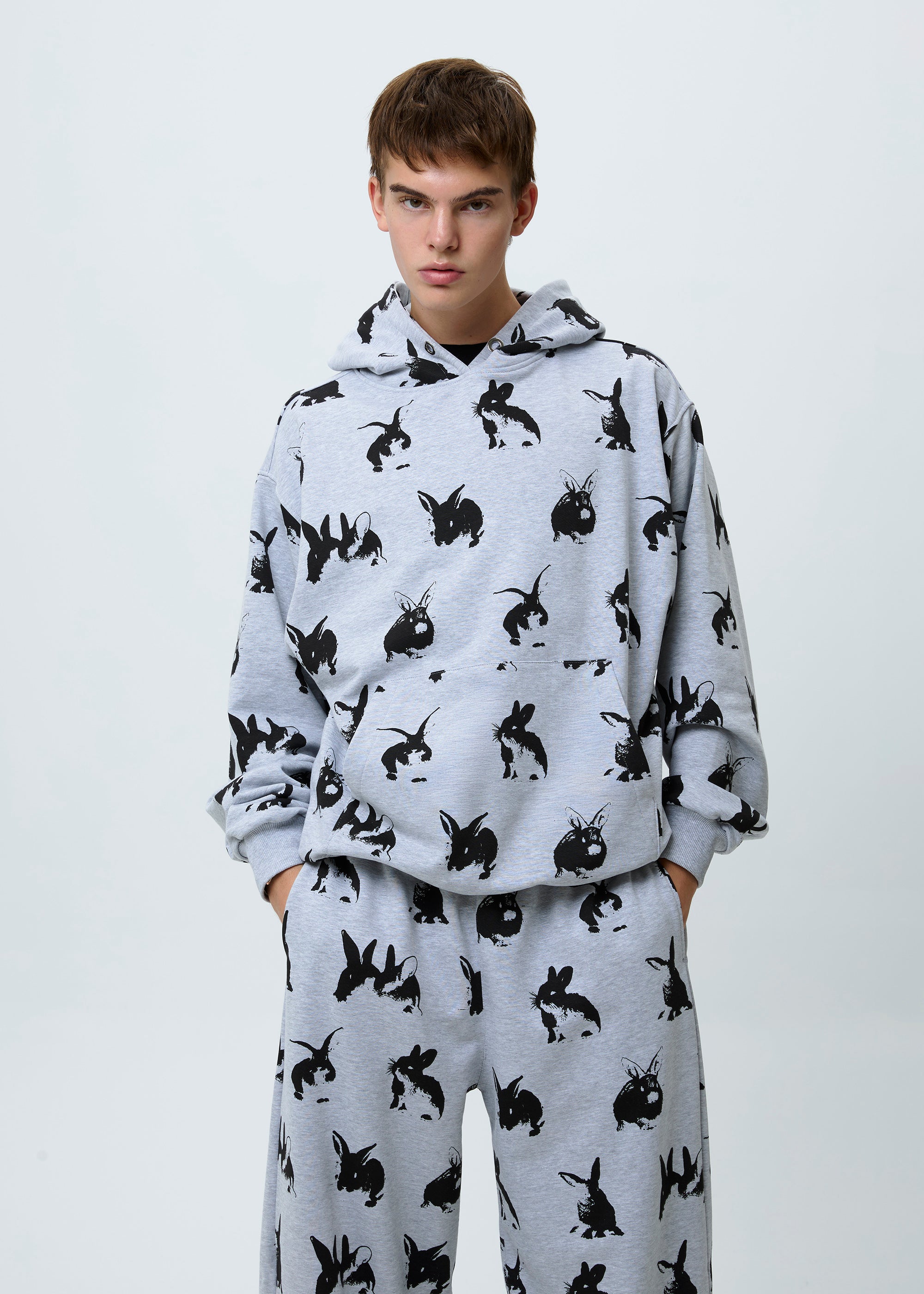 BASIC & BUBBLE RABBIT grey set