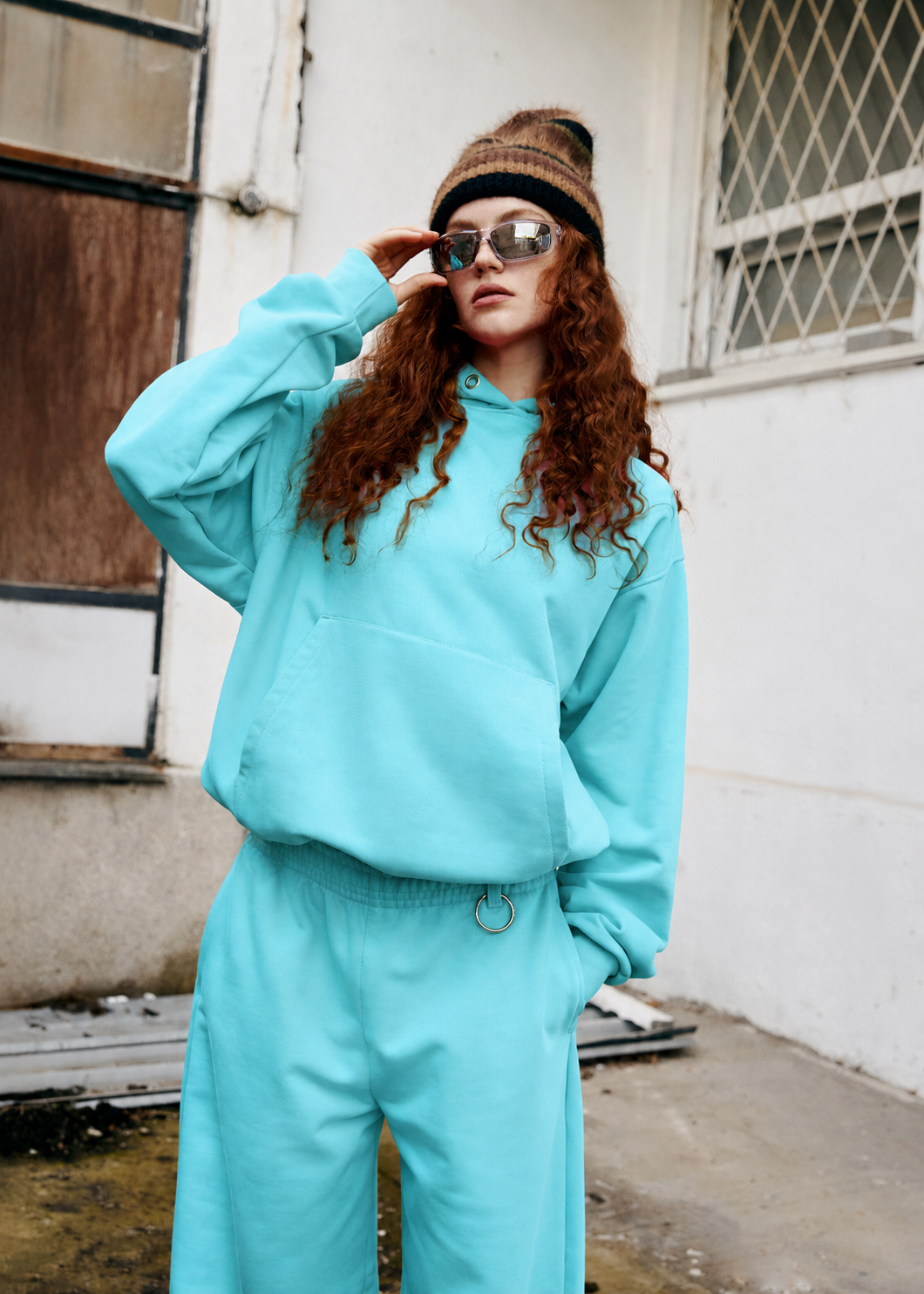 BUBBLE blue lagoon sweatpants