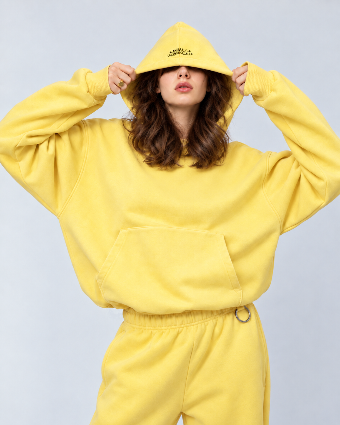BASIC yellow hoodie