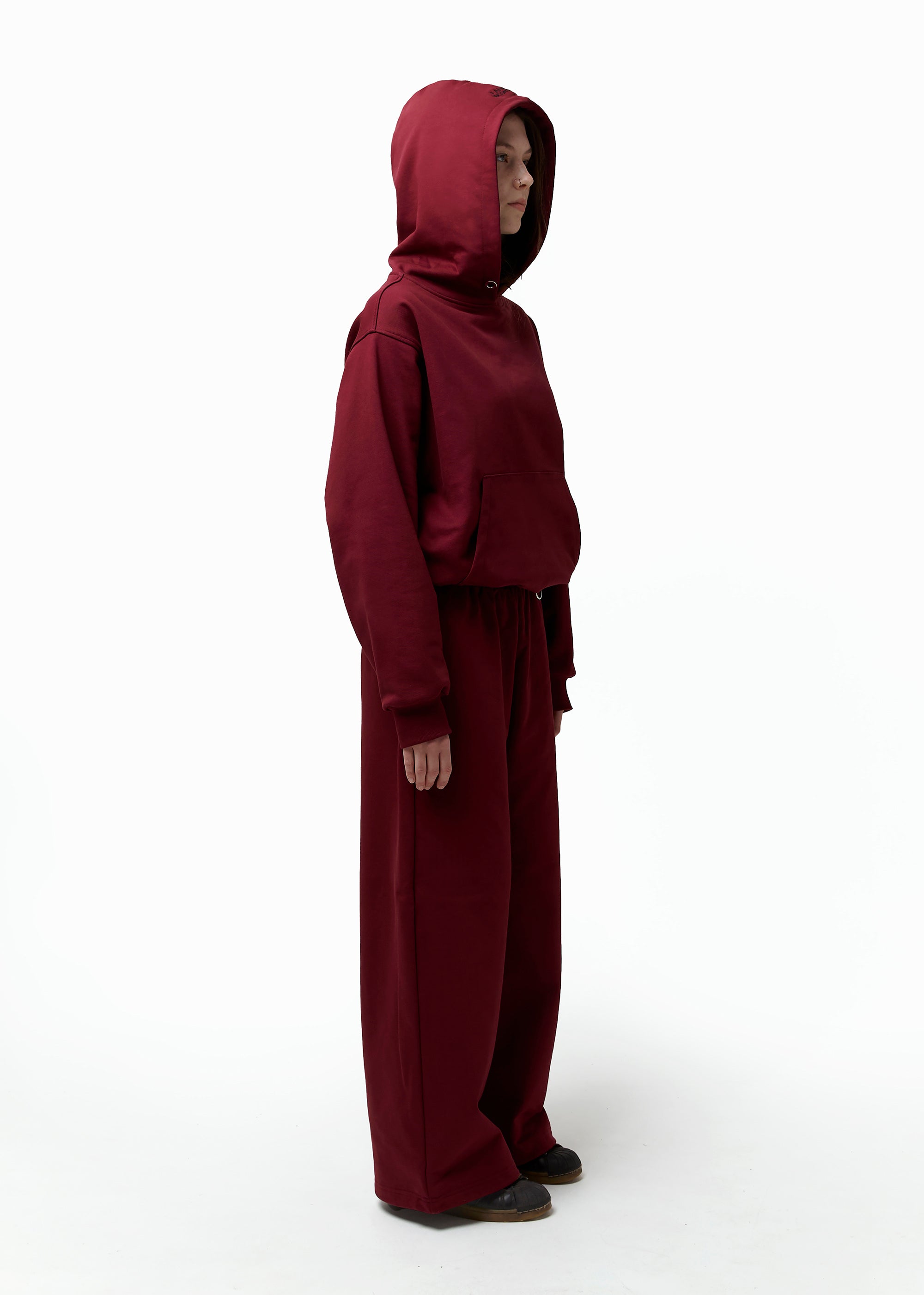BASIC burgundy hoodie