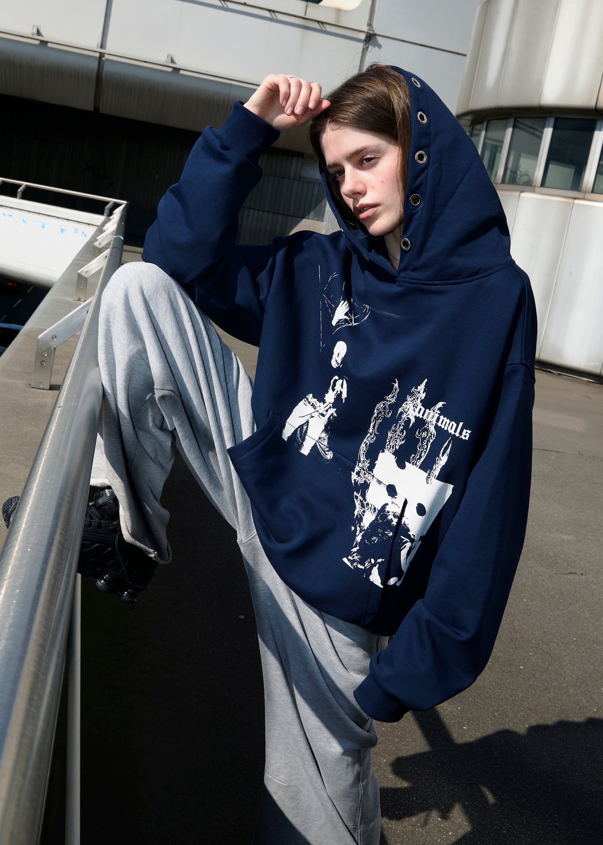 SAMPLE MASK navy hoodie