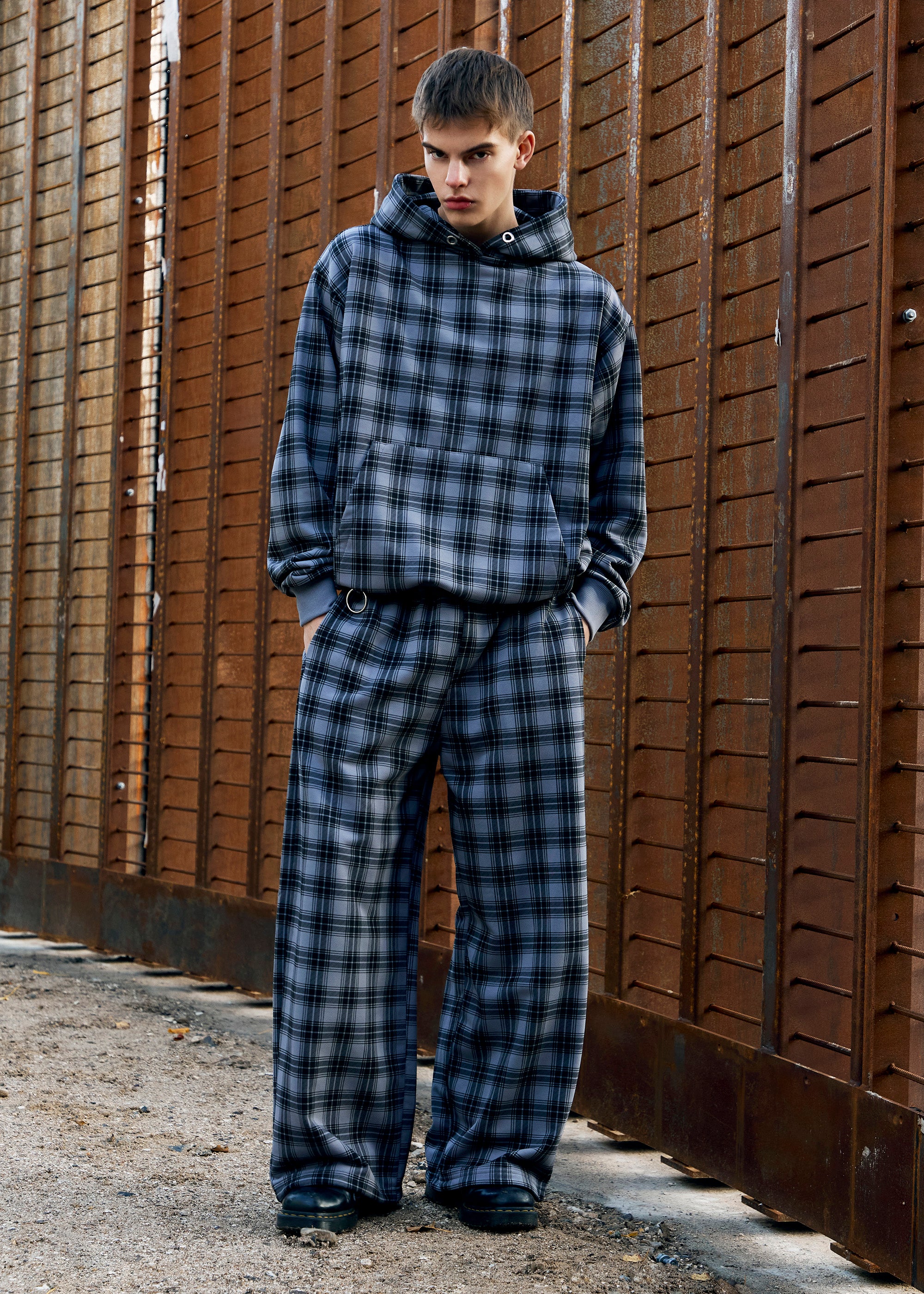 BASIC & BUBBLE TARTAN BLACK set