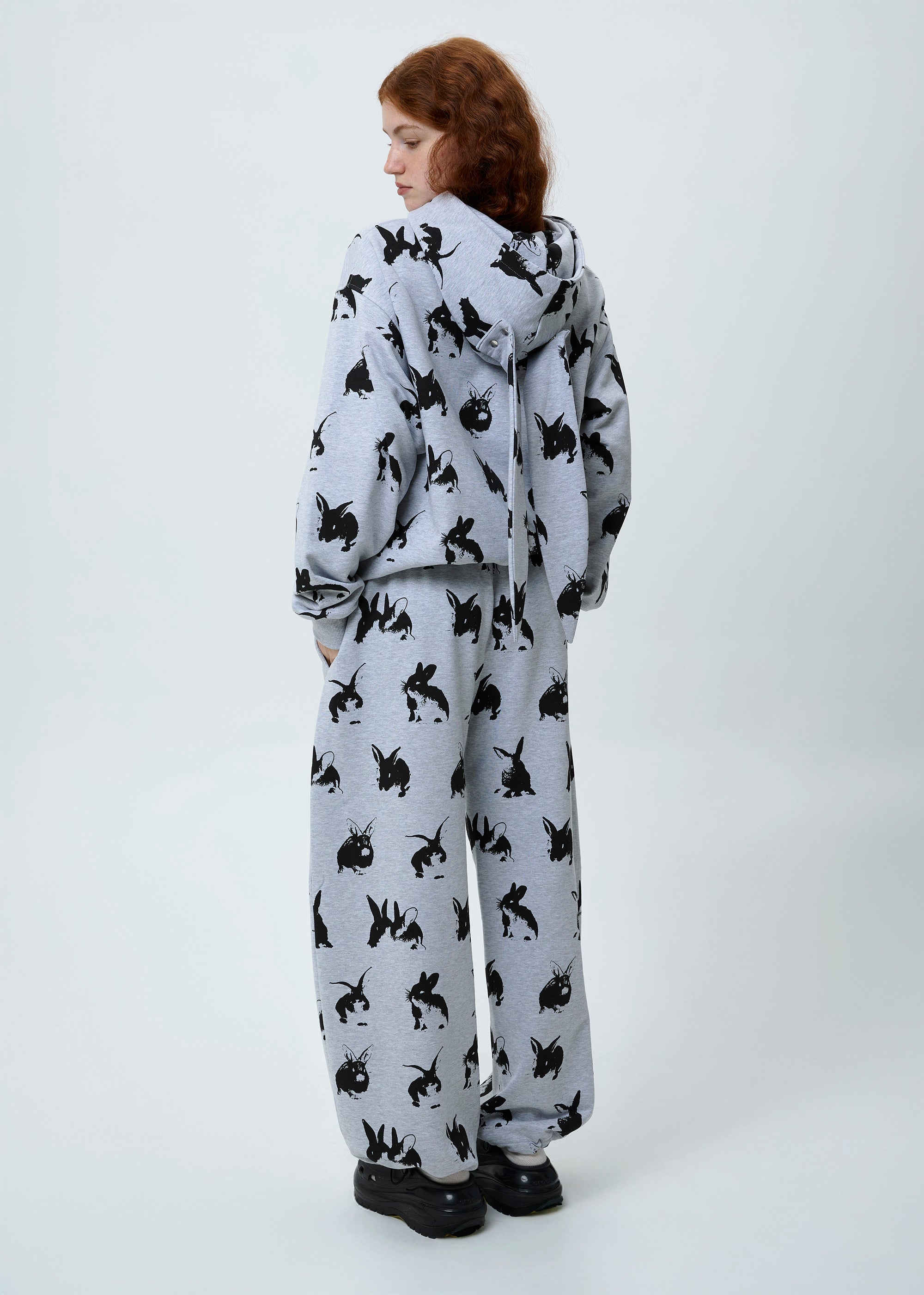 BASIC & BUBBLE RABBIT grey zipped set