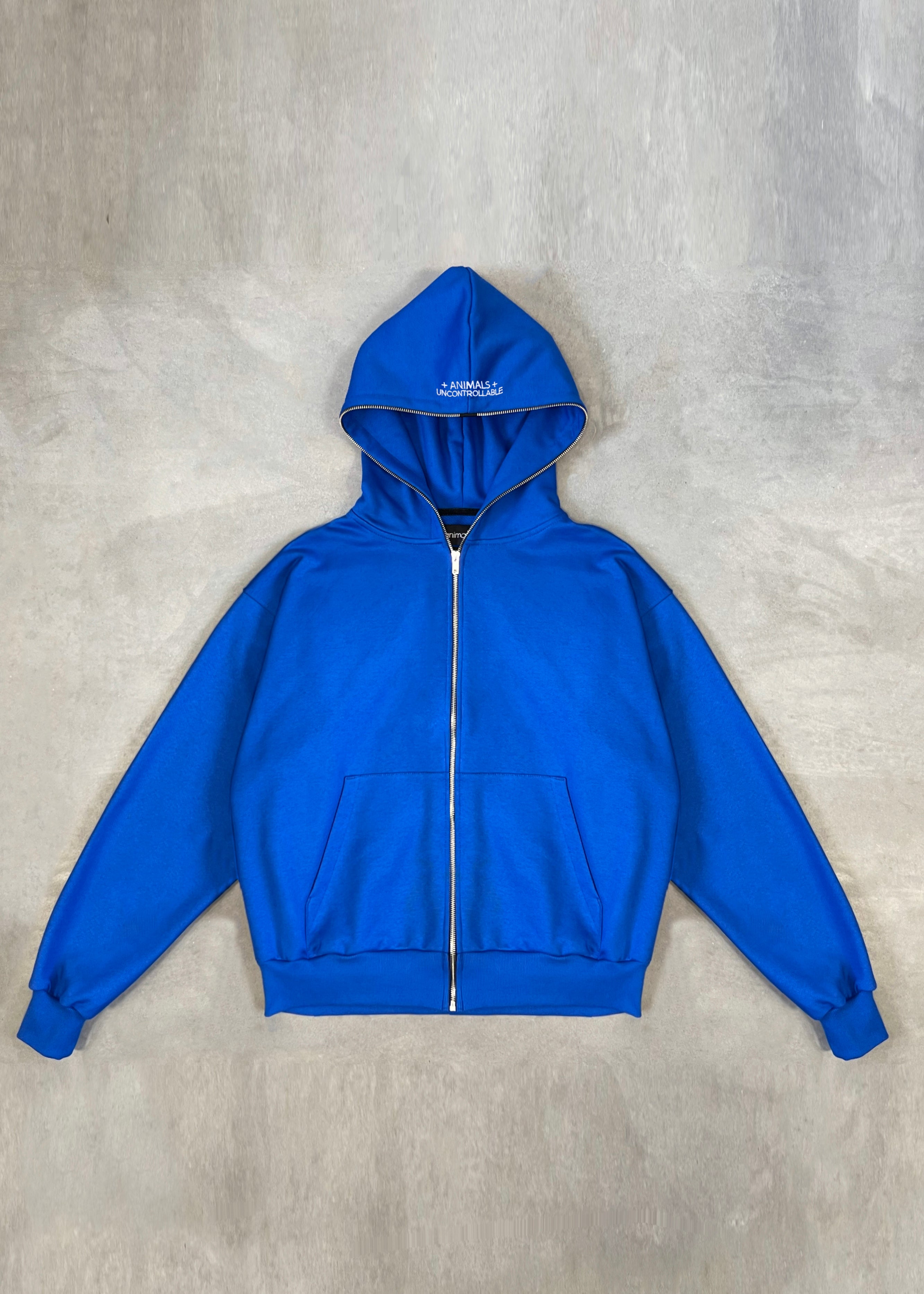 BASIC blue fullzip hoodie