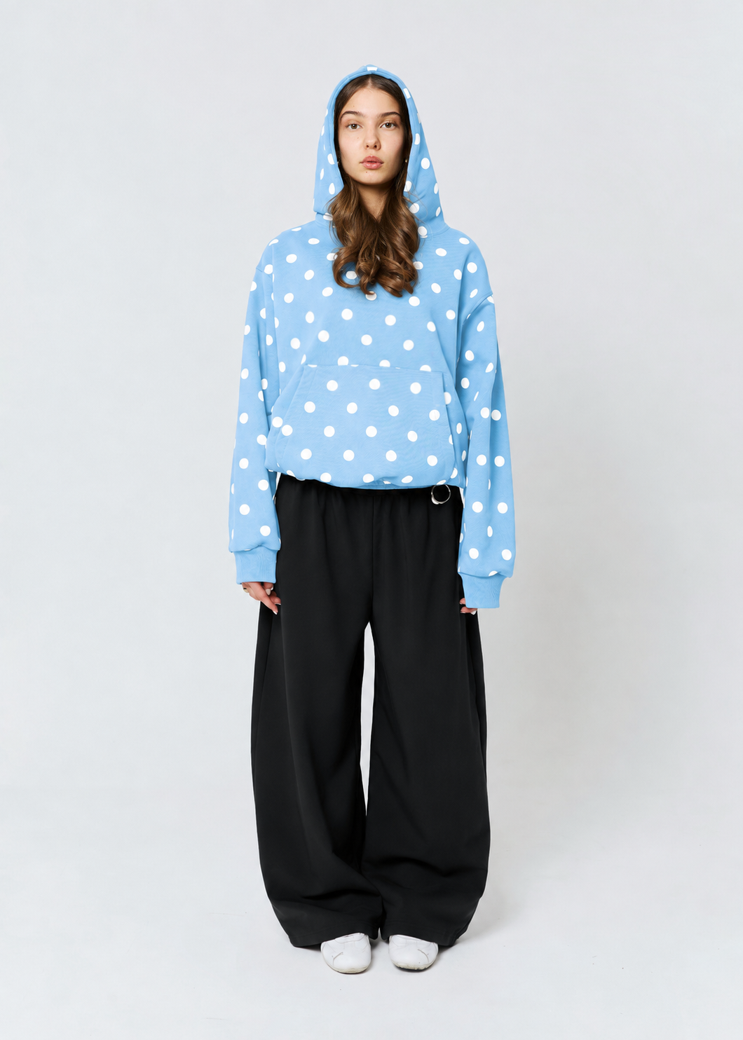 POLKA DOT blue hoodie
