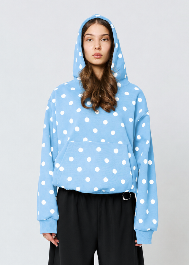 POLKA DOT blue hoodie